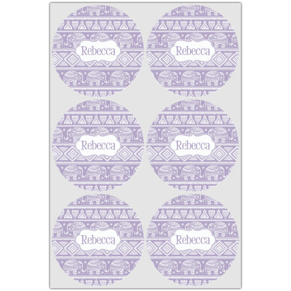 Baby Elephant Icing Circle - Large - Set of 6