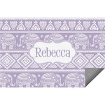 Baby Elephant Indoor / Outdoor Rug - 6'x8' w/ Name or Text