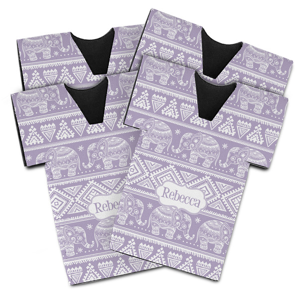 Custom Baby Elephant Jersey Bottle Cooler - Set of 4 (Personalized)