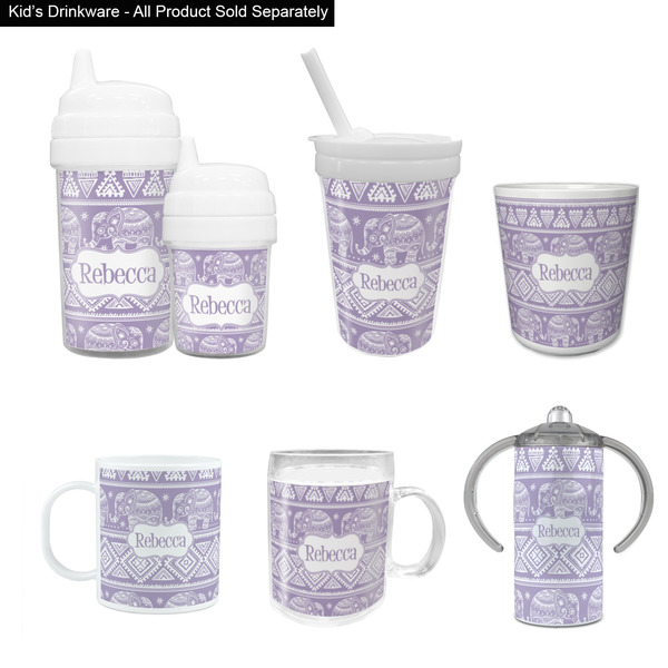 Baby Elephant Kid's Drinkware - Customized & Personalized