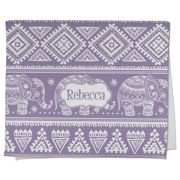Custom Baby Elephant Kitchen Towel - Poly Cotton w/ Name or Text