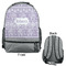 Baby Elephant Large Backpack - Gray - Front & Back View