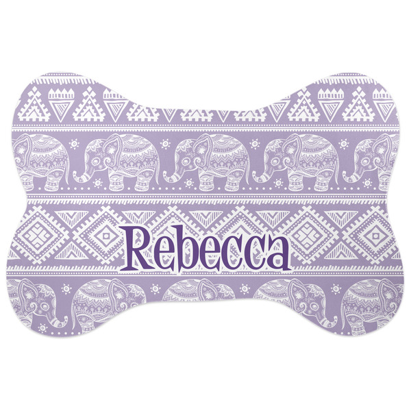 Custom Baby Elephant Bone Shaped Dog Food Mat (Personalized)