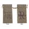 Baby Elephant Large Burlap Gift Bag - Front & Back (Personalized)