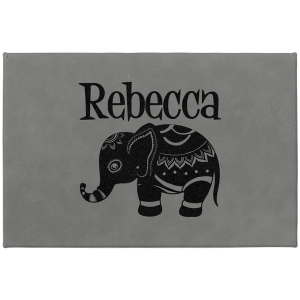 Baby Elephant Large Engraved Gift Box with Leather Lid - Approval