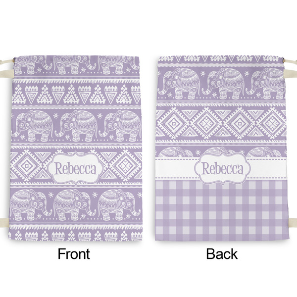 Baby Elephant Large Laundry Bag - Front & Back View