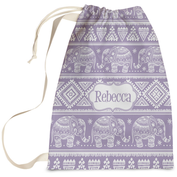 Custom Baby Elephant Laundry Bag (Personalized)