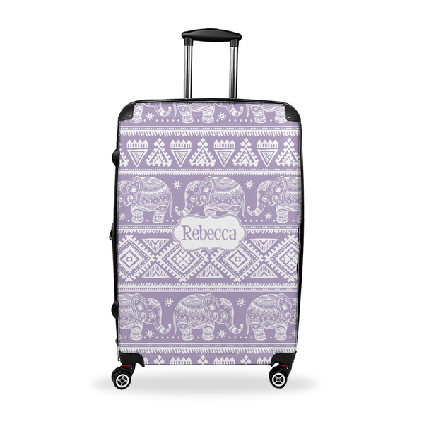 Custom Baby Elephant Suitcase - 28" Large - Checked w/ Name or Text