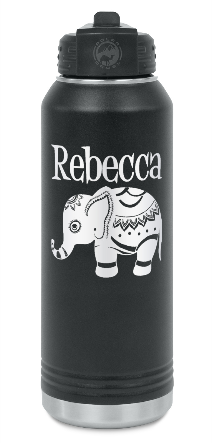 Personalized Water Bottle Baby Boy Elephant Bottle Elephant 