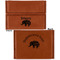 Baby Elephant Leather Business Card Holder - Front Back