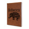 Baby Elephant Leather Sketchbook - Small - Double Sided - Angled View