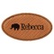 Baby Elephant Leatherette Oval Name Badges with Magnet - Main