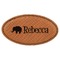 Baby Elephant Leatherette Oval Name Badge with Magnet (Personalized)