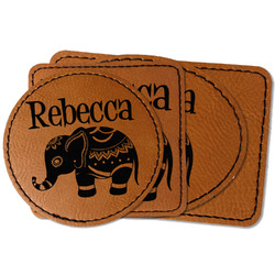 Baby Elephant Faux Leather Iron On Patch (Personalized)