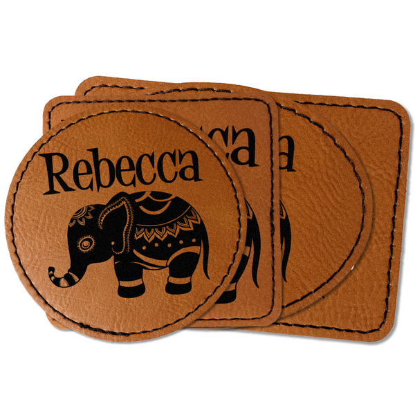 Custom Baby Elephant Faux Leather Iron On Patch (Personalized)