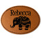 Baby Elephant Leatherette Patches - Oval