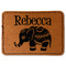 Baby Elephant Leatherette Patches - Rectangle