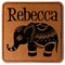 Baby Elephant Leatherette Patches - Square