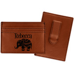 Baby Elephant Leatherette Wallet with Money Clip (Personalized)