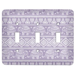 Baby Elephant Light Switch Cover (3 Toggle Plate)