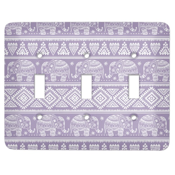 Custom Baby Elephant Light Switch Cover (3 Toggle Plate)