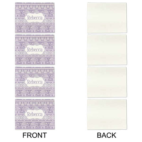 Baby Elephant Linen Placemat - APPROVAL Set of 4 (single sided)