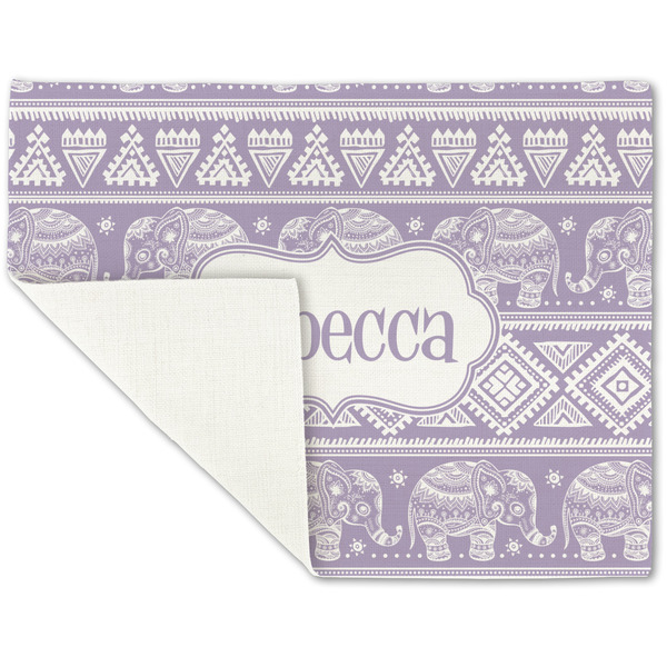 Baby Elephant Linen Placemat - Folded Corner (single side)