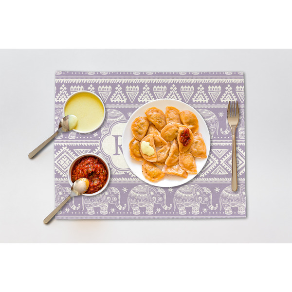Baby Elephant Linen Placemat - Lifestyle (single)