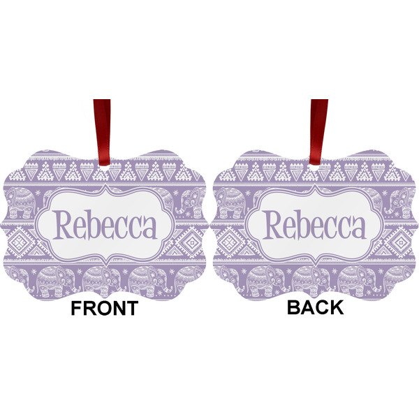 Baby Elephant Metal Benilux Ornament - Front and Back (APPROVAL)