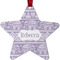 Baby Elephant Metal Star Ornament - Front