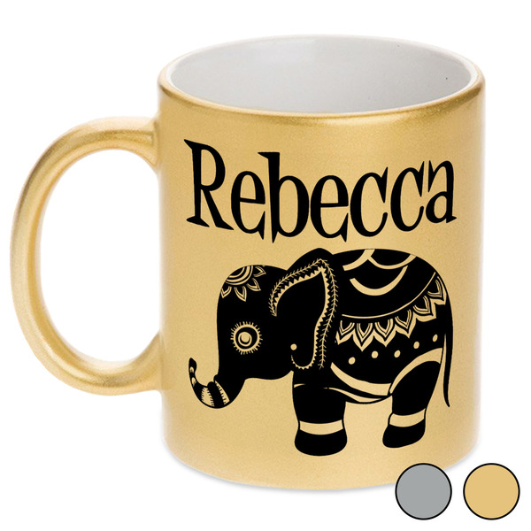 Baby Elephant Metallic Mugs