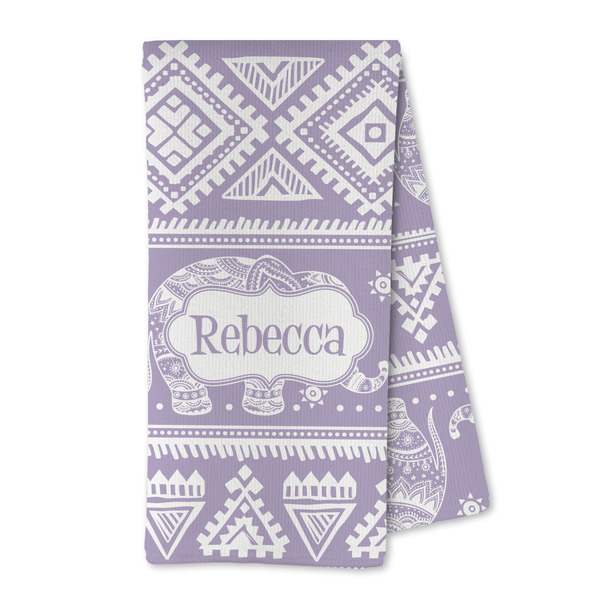 Custom Baby Elephant Kitchen Towel - Microfiber (Personalized)