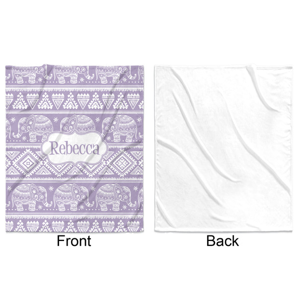 Baby Elephant Minky Blanket - 50"x60" - Single Sided - Front & Back