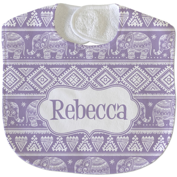 Baby Elephant New Baby Bib - Closed and Folded