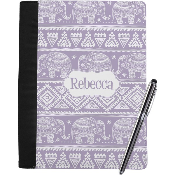 Custom Baby Elephant Notebook Padfolio - Large w/ Name or Text