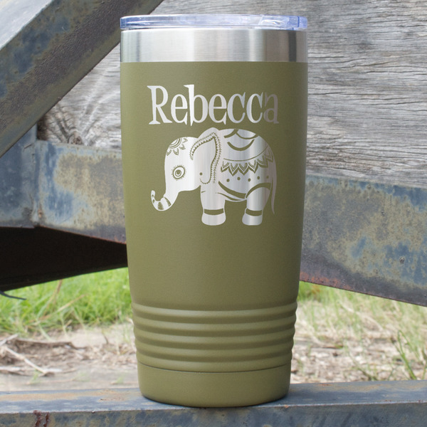 Baby Elephant Olive Polar Camel Tumbler - 20oz - Main