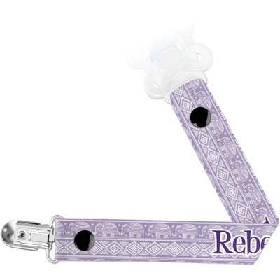 Baby Elephant Pacifier Clip (Personalized)