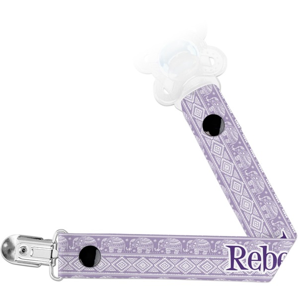 Custom Baby Elephant Pacifier Clip (Personalized)