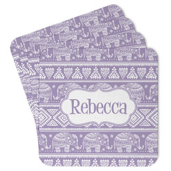 Baby Elephant Paper Coasters w/ Name or Text