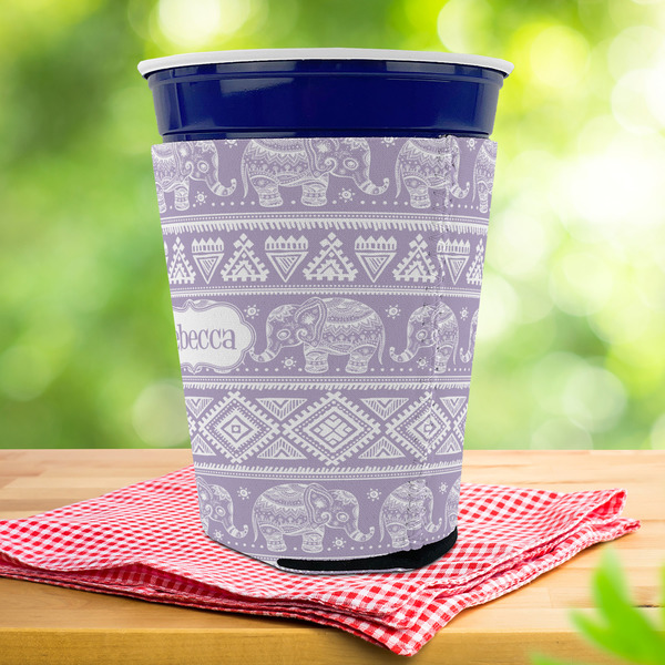 Baby Elephant Party Cup Sleeves - with bottom - Lifestyle