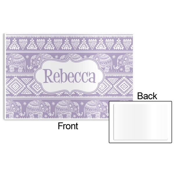 Baby Elephant Disposable Paper Placemat - Front & Back
