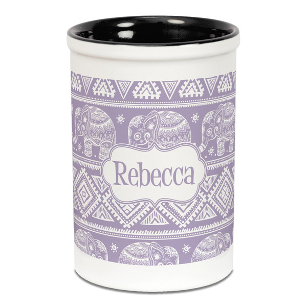 Baby Elephant Pencil Holder - Black