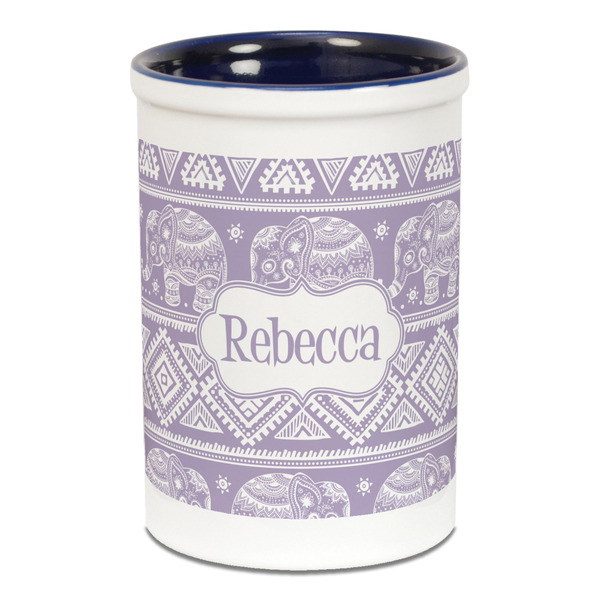 Baby Elephant Pencil Holder - Blue