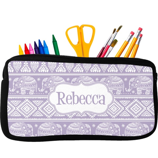 Custom Baby Elephant Neoprene Pencil Case (Personalized)