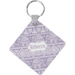 Baby Elephant Diamond Plastic Keychain w/ Name or Text