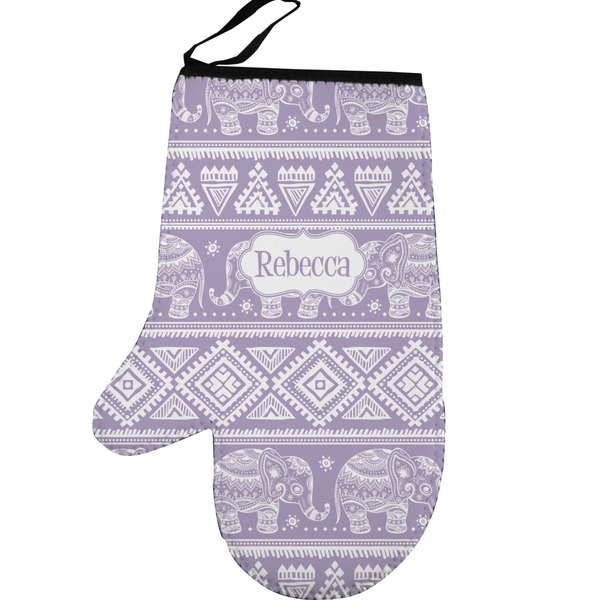 Baby Elephant Personalized Oven Mitt - Left