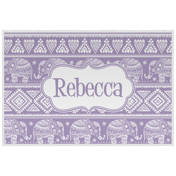 Custom Baby Elephant Laminated Placemat w/ Name or Text