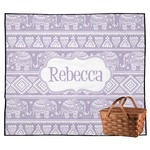 Baby Elephant Outdoor Picnic Blanket (Personalized)