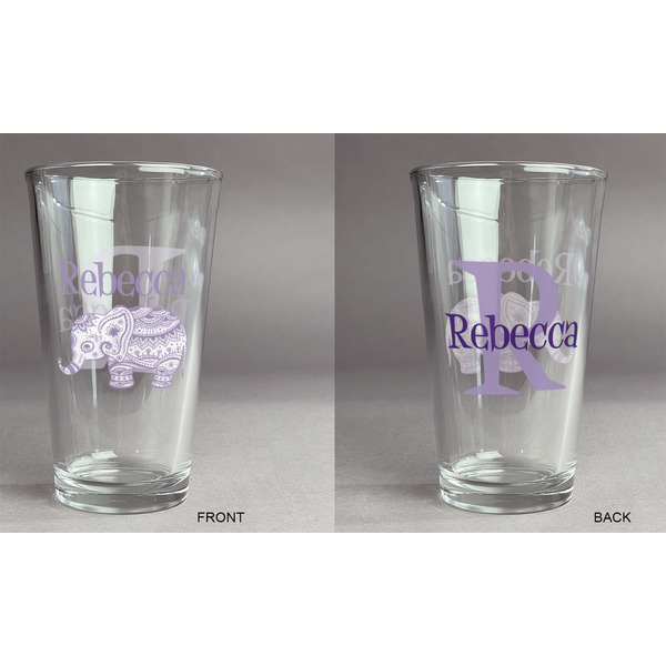 Baby Elephant Pint Glass - Two Content - Approval