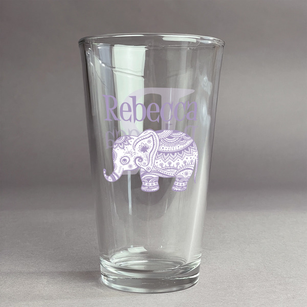 Custom Baby Elephant Pint Glass - Full Color Logo (Personalized)